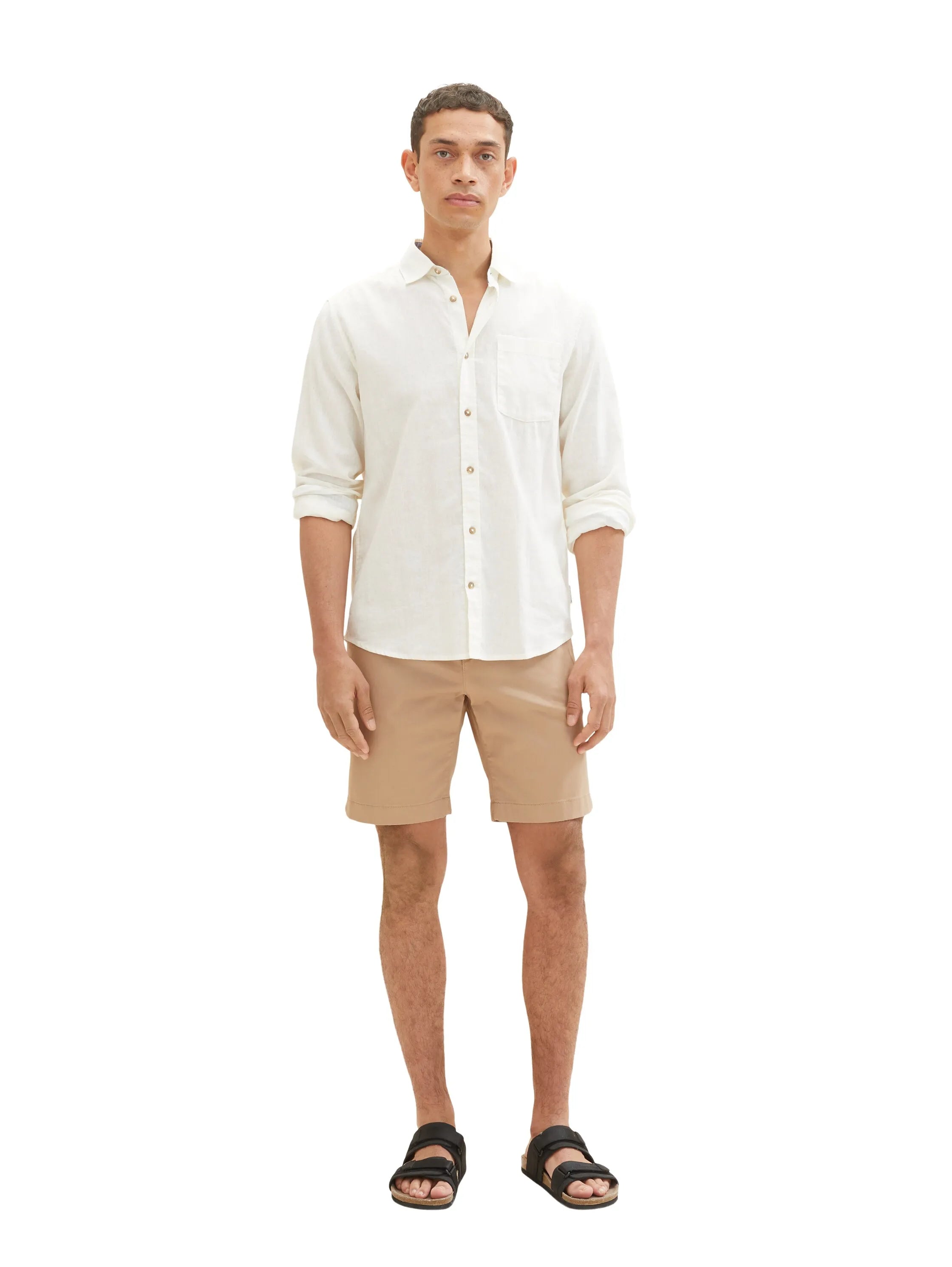 Tom Tailor Desert Fawn Men Chino Shorts SKU: 1036309_24048 Image 06