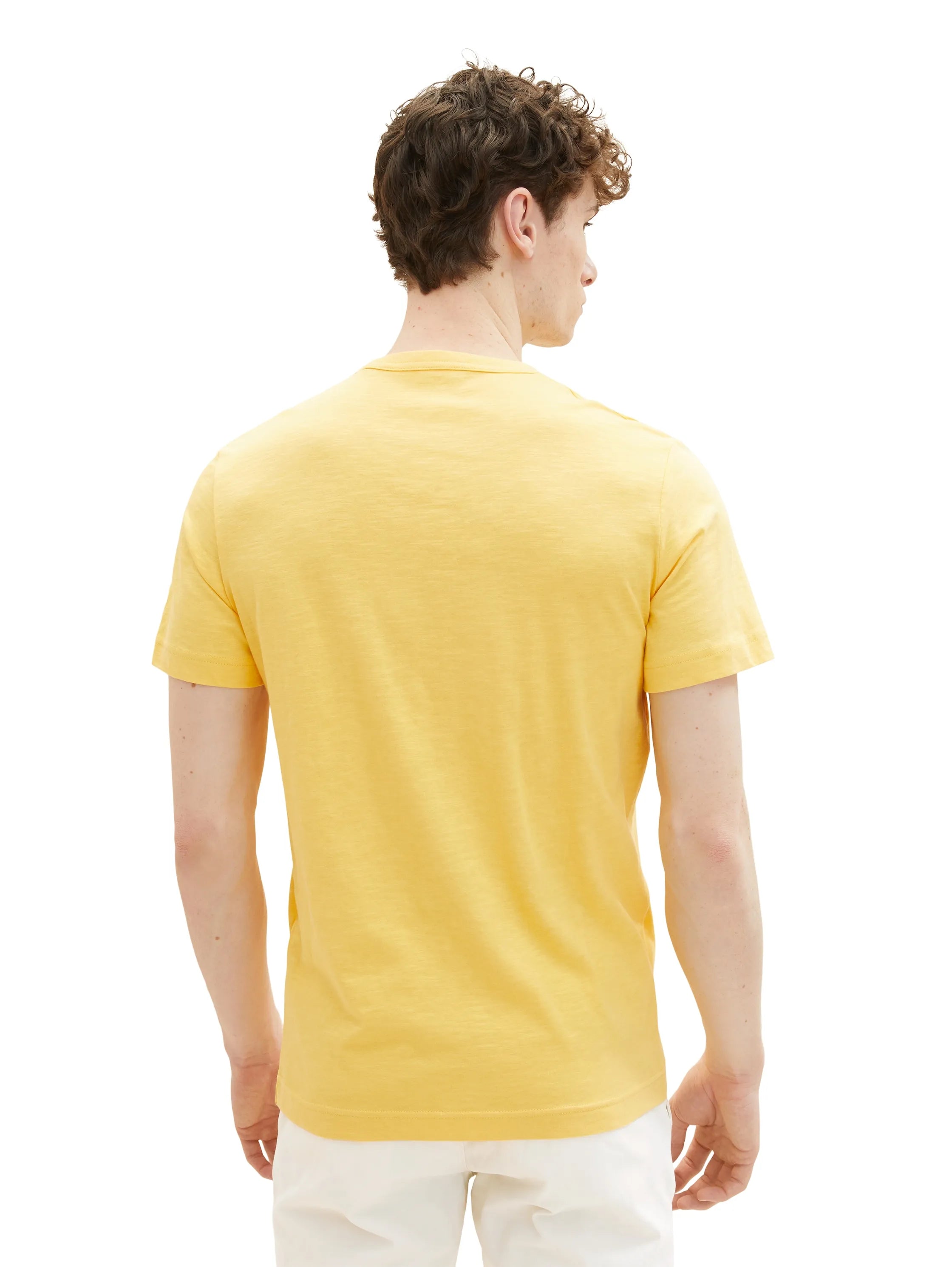 Tom Tailor Corn Yellow Men T-Shirt with a Print SKU: 1036322_16719 Image 03