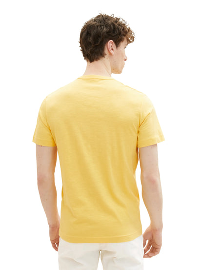 Tom Tailor Corn Yellow Men T-Shirt with a Print SKU: 1036322_16719 Image 03