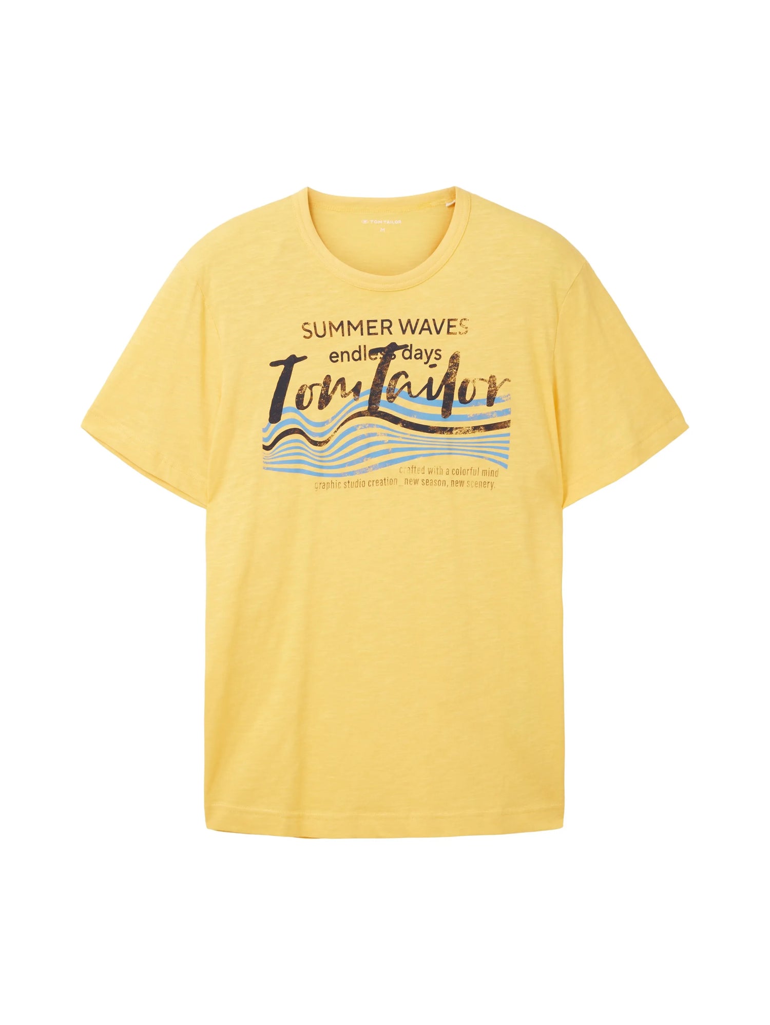 Tom Tailor Corn Yellow Men T-Shirt with a Print SKU: 1036322_16719 Image 07
