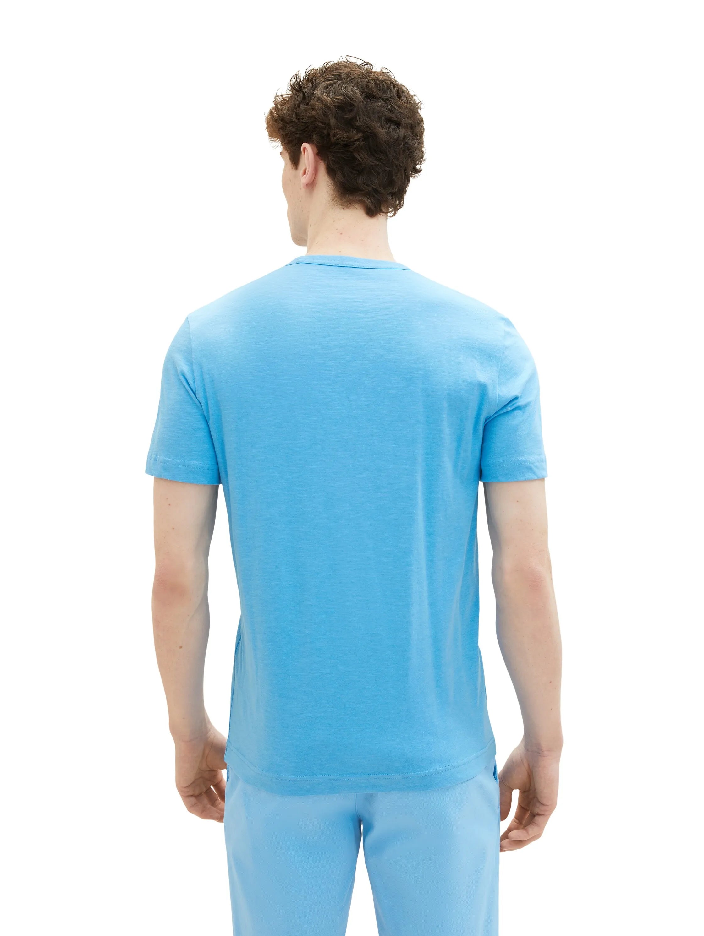 Tom Tailor Rainy Sky Blue Men T-Shirt with a Print SKU: 1036322_18395 Image 03