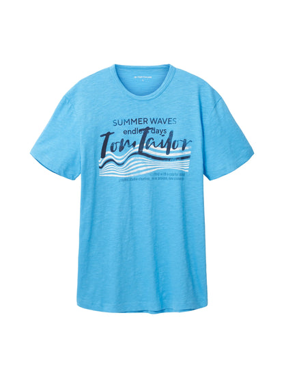 Tom Tailor Rainy Sky Blue Men T-Shirt with a Print SKU: 1036322_18395 Image 07