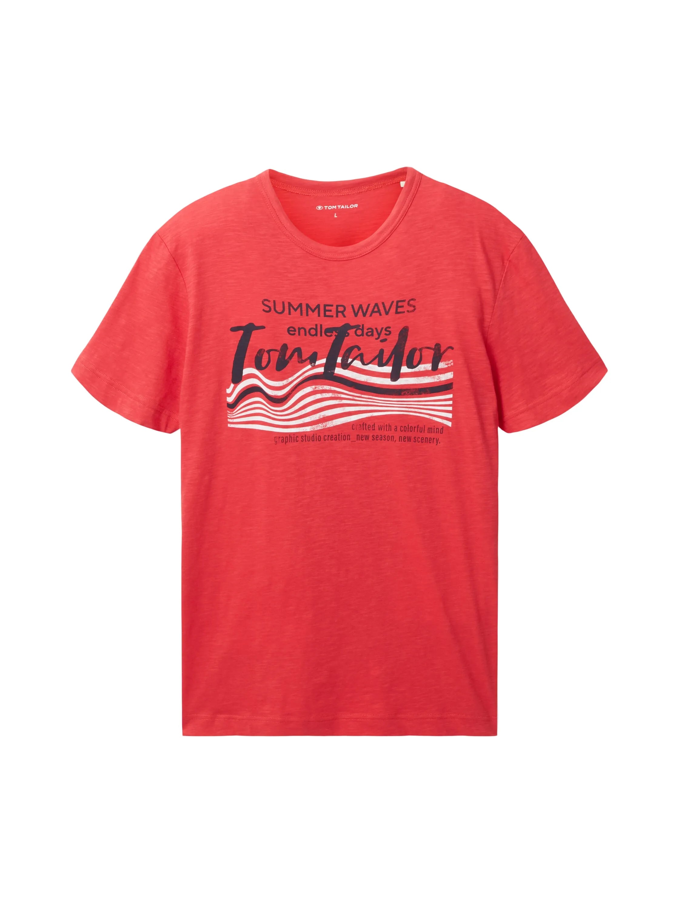 Tom Tailor Soft Berry Red Men T-Shirt with a Print SKU: 1036322_31045 Image 07
