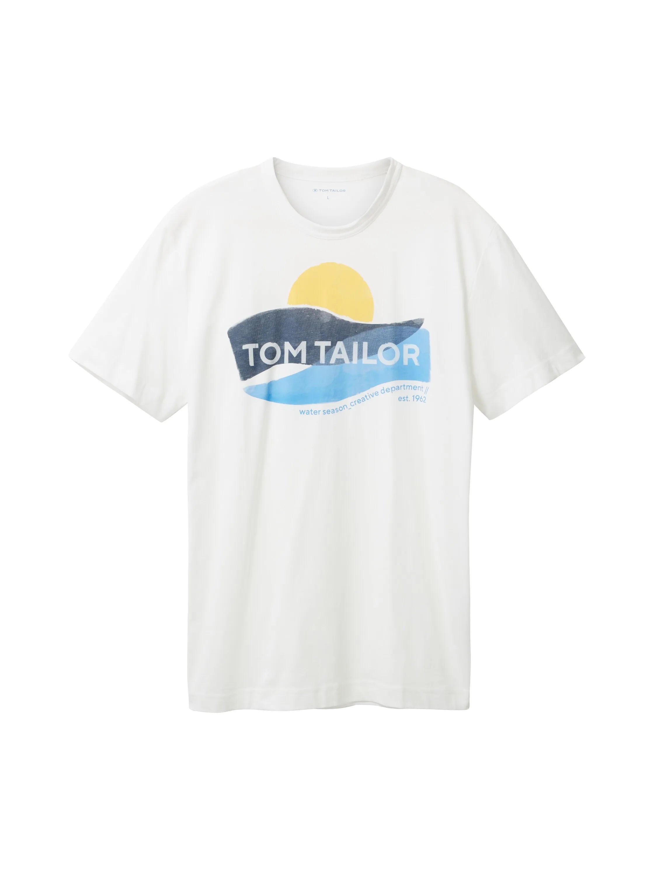 Tom Tailor Off White Men T-Shirt with a Print SKU: 1036328_10332 Image 07