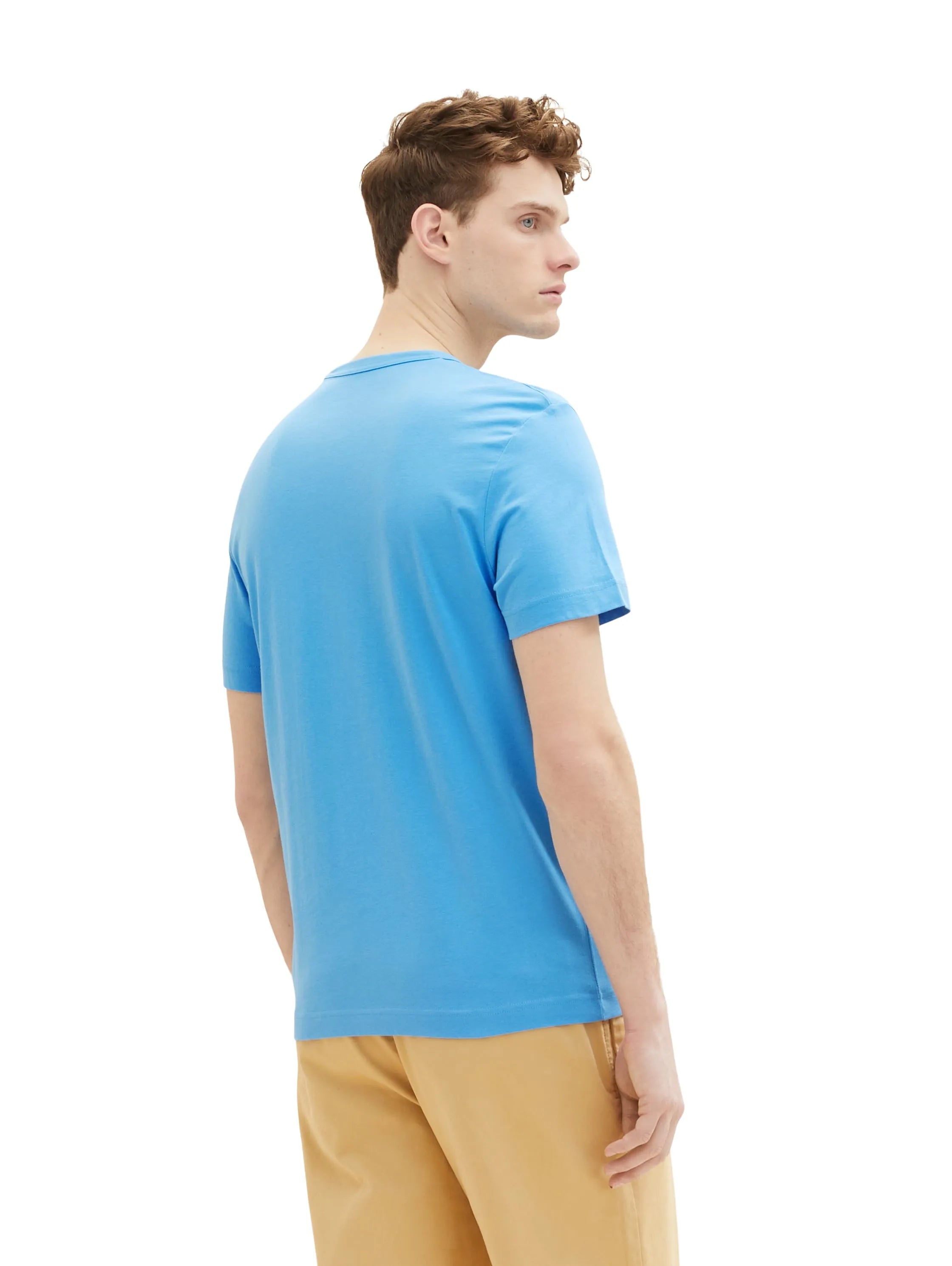 Tom Tailor Rainy Sky Blue Men T-Shirt with a Print SKU: 1036328_18395 Image 03