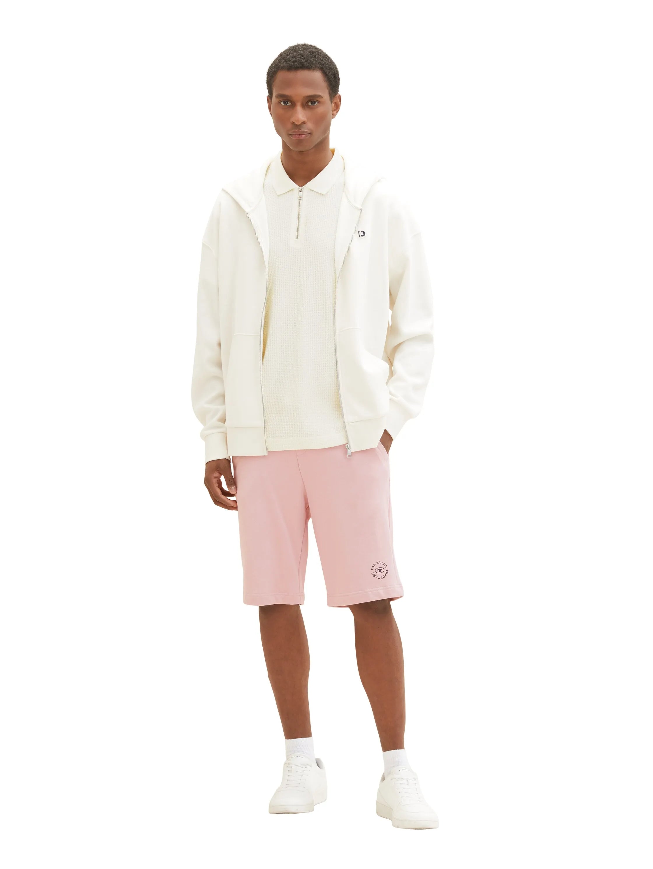 Tom Tailor Morning Pink Men Basic Sweatshorts SKU: 1036329_11055 Image 03