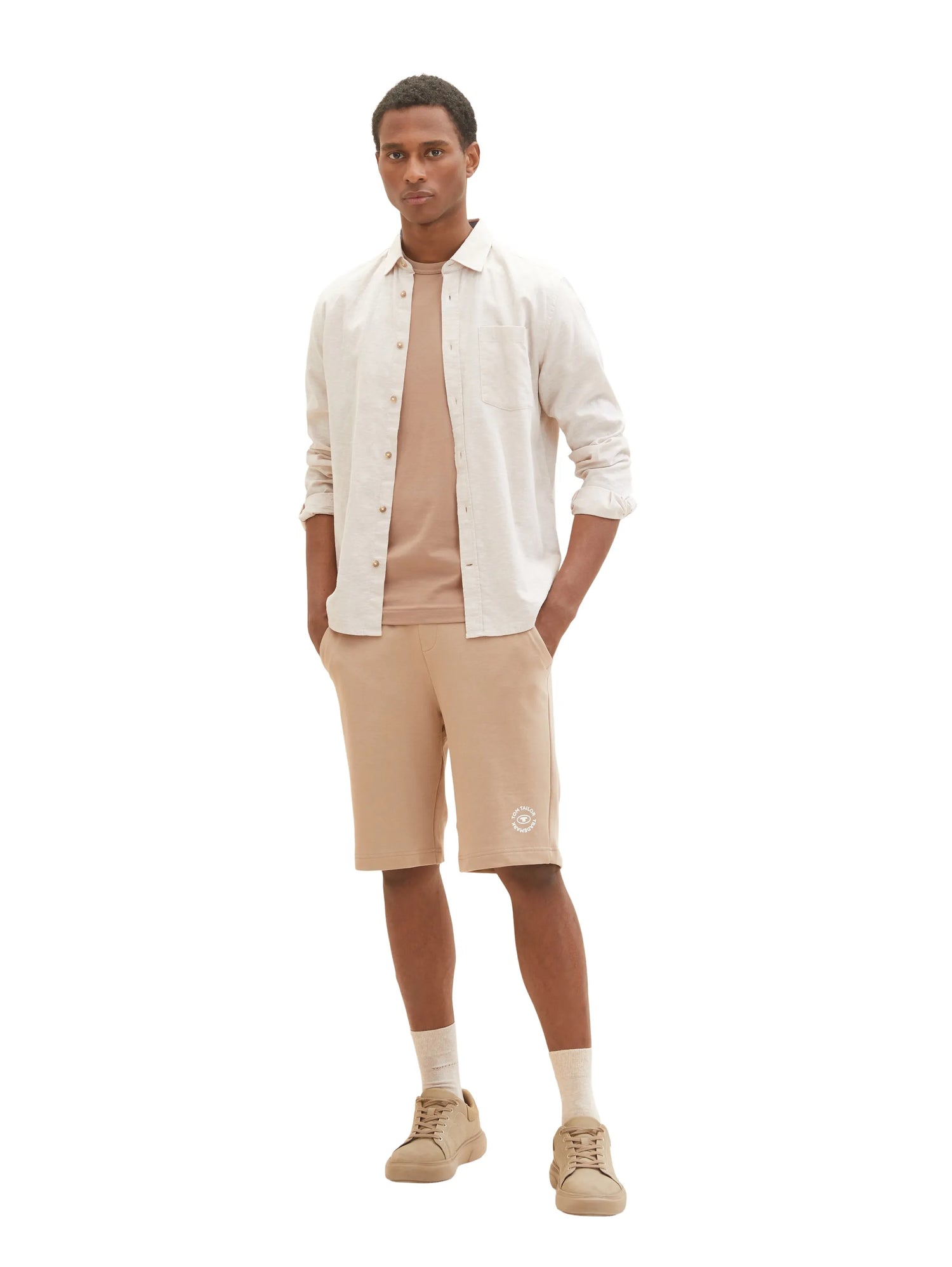 Tom Tailor Desert Fawn Men Basic Sweatshorts SKU: 1036329_24048 Image 03