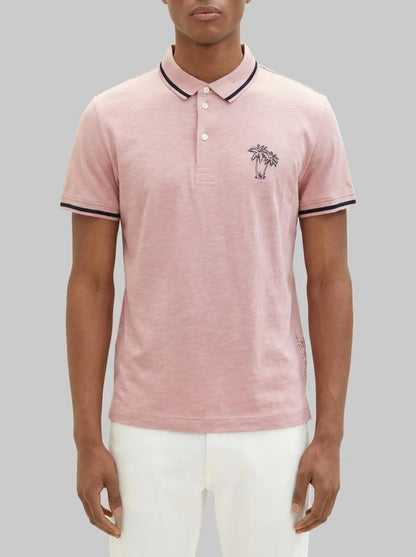 Tom Tailor Morning Pink Men Polo Shirt with a Print SKU: 1036379_11055 Image 00