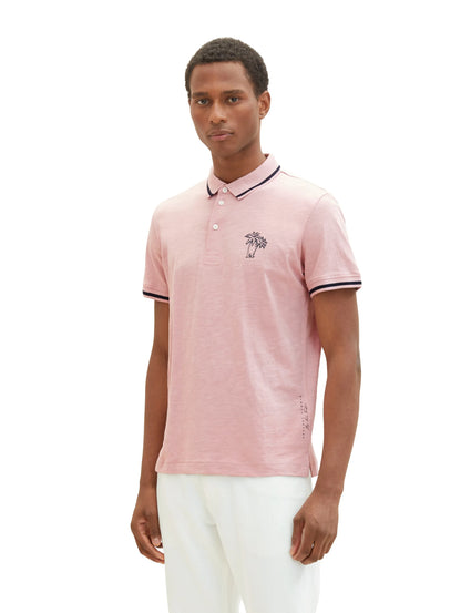 Tom Tailor Morning Pink Men Polo Shirt with a Print SKU: 1036379_11055 Image 05