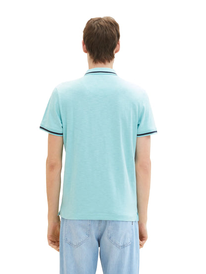 Tom Tailor Blue Tibetan Stone Men Polo Shirt with a Print SKU: 1036379_31046 Image 03