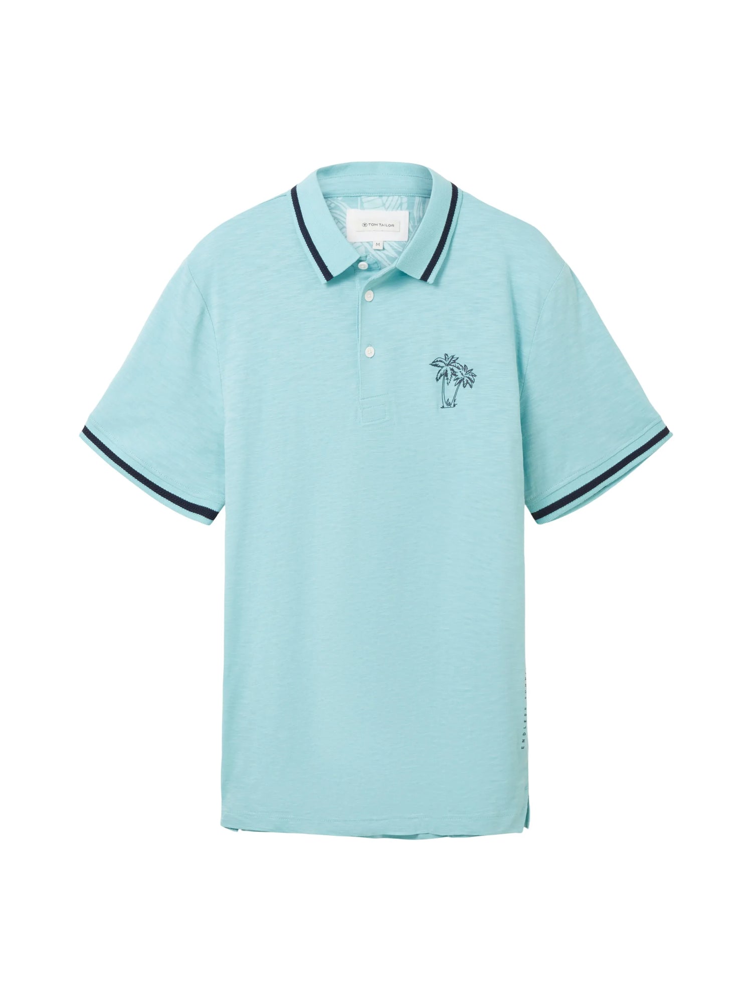 Tom Tailor Blue Tibetan Stone Men Polo Shirt with a Print SKU: 1036379_31046 Image 07