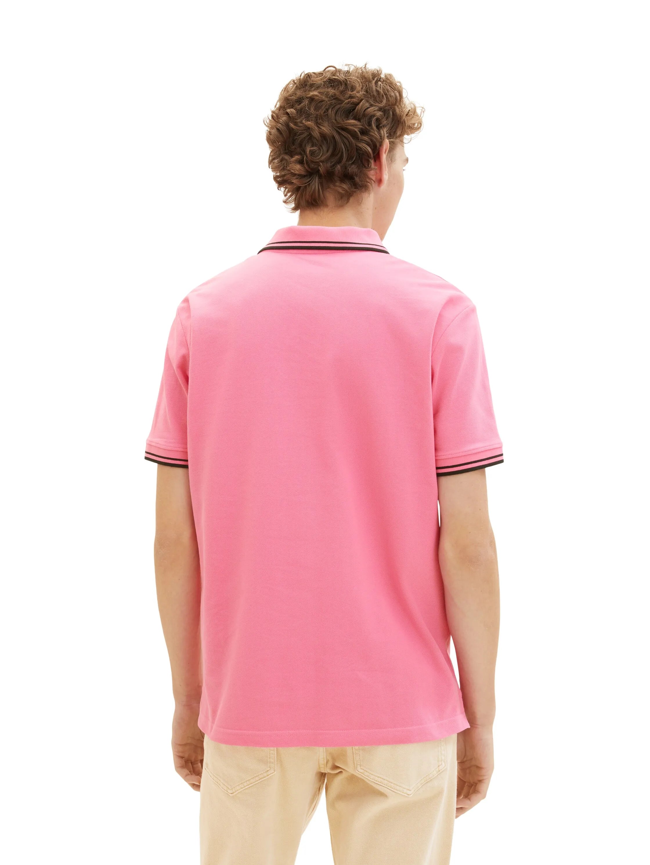 Denim Tom Tailor Summertime Pink Men Polo Shirt SKU: 1036386_31645 Image 03