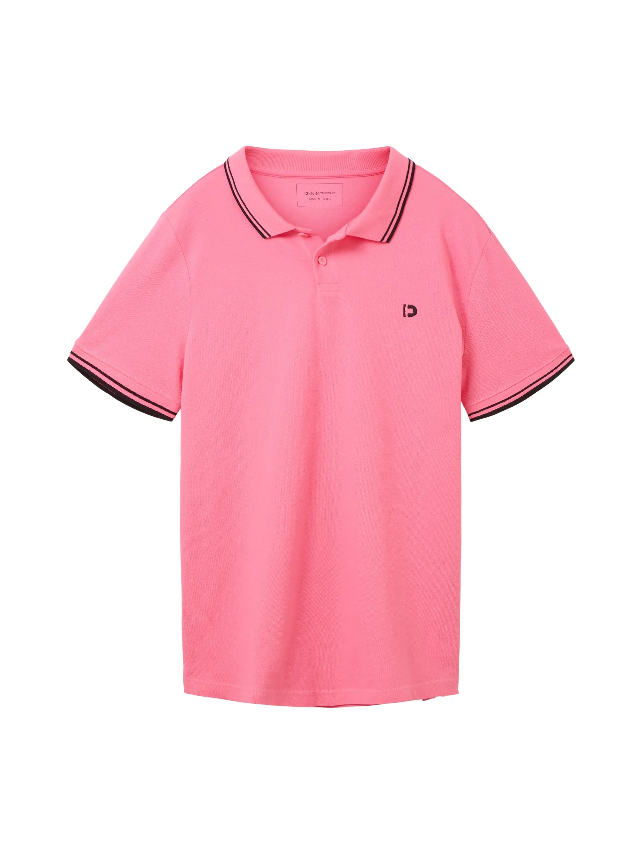 Denim Tom Tailor Summertime Pink Men Polo Shirt SKU: 1036386_31645 Image 07