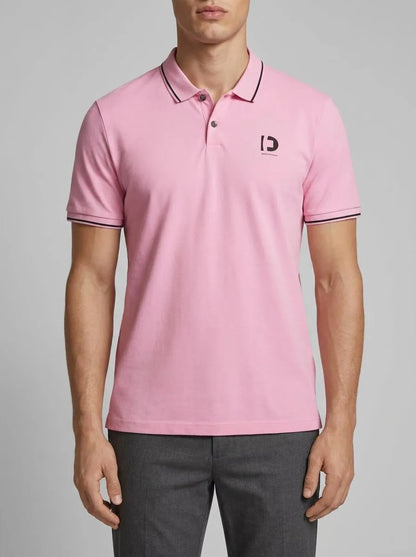 Denim Tom Tailor Soft Summer Pink Men Polo Shirt with a Logo Print SKU: 1036408_31646 Image 00