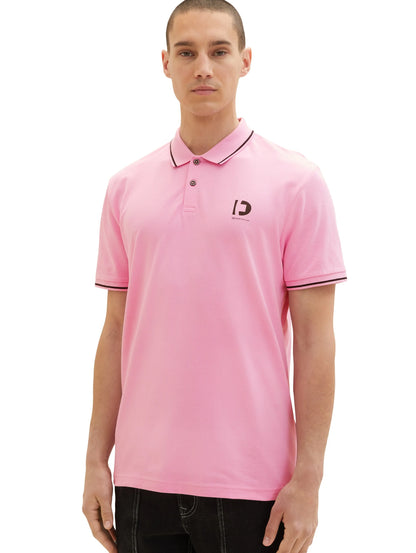 Denim Tom Tailor Soft Summer Pink Men Polo Shirt with a Logo Print SKU: 1036408_31646 Image 05