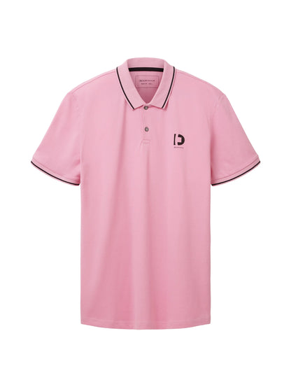Denim Tom Tailor Soft Summer Pink Men Polo Shirt with a Logo Print SKU: 1036408_31646 Image 07