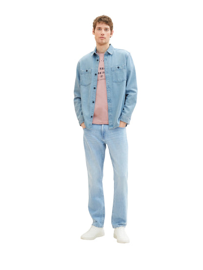 Tom Tailor Pink Streaky Melange Men T-Shirt with a Print SKU: 1036418_32035 Image 05