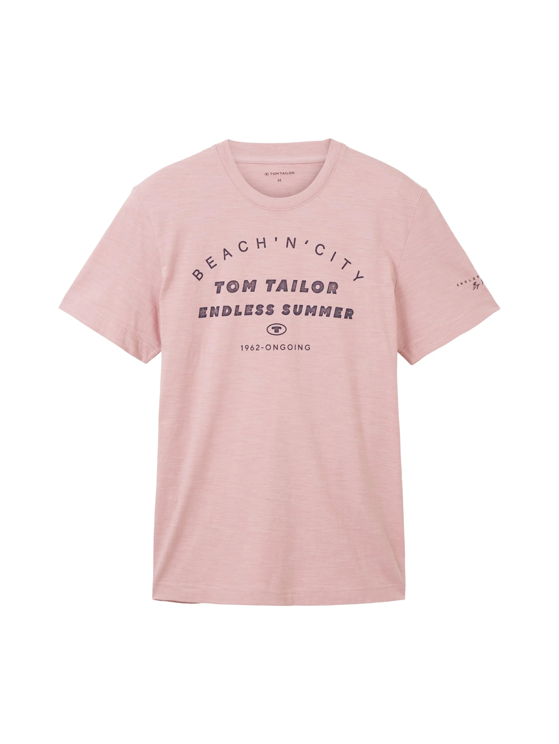 Tom Tailor Pink Streaky Melange Men T-Shirt with a Print SKU: 1036418_32035 Image 07
