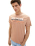 Tom Tailor Desert Fawn Men T-Shirt with Lettering SKU: 1036426_24048 Image 01