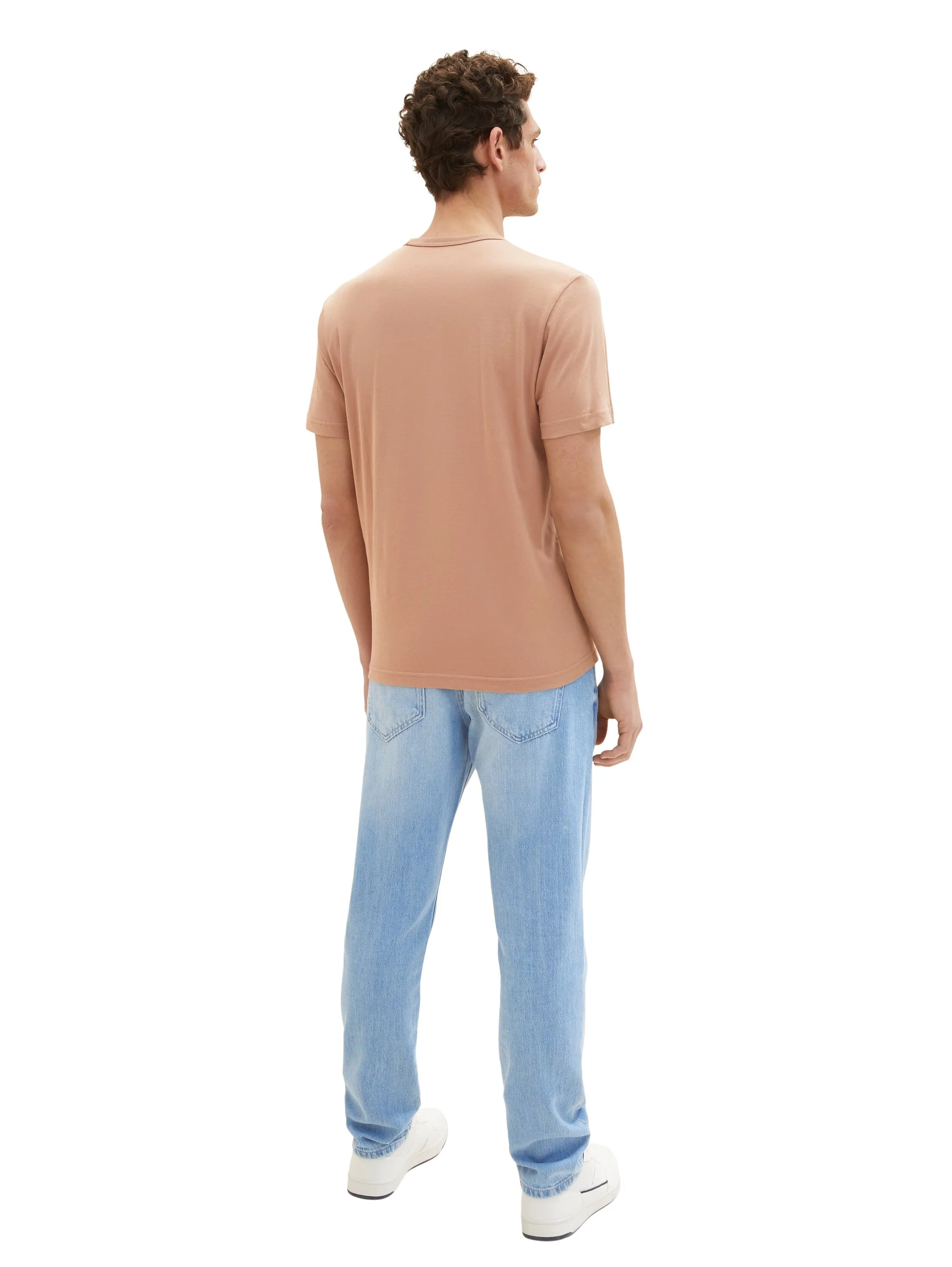 Tom Tailor Desert Fawn Men T-Shirt with Lettering SKU: 1036426_24048 Image 03