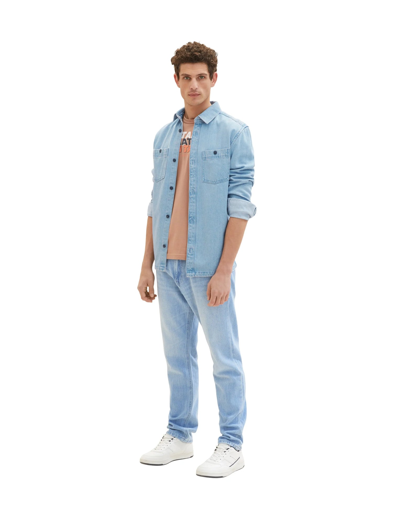 Tom Tailor Desert Fawn Men T-Shirt with Lettering SKU: 1036426_24048 Image 04