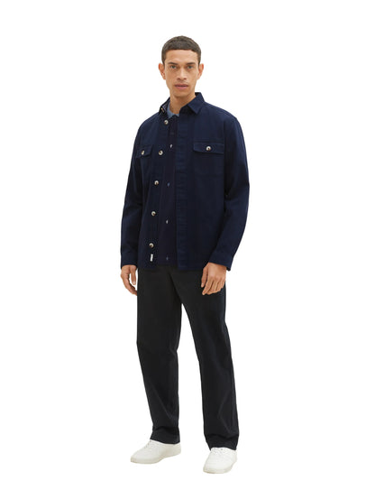 Tom Tailor Navy Scattered Design Men Regular Fit Short-Sleeved Polo Shirt SKU: 1036439_31845 Image 02
