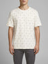 Denim Tom Tailor White Black Mini Palm Paisley Men Regular Fit Short-Sleeved T-Shirt SKU: 1036482_31910 Image 00