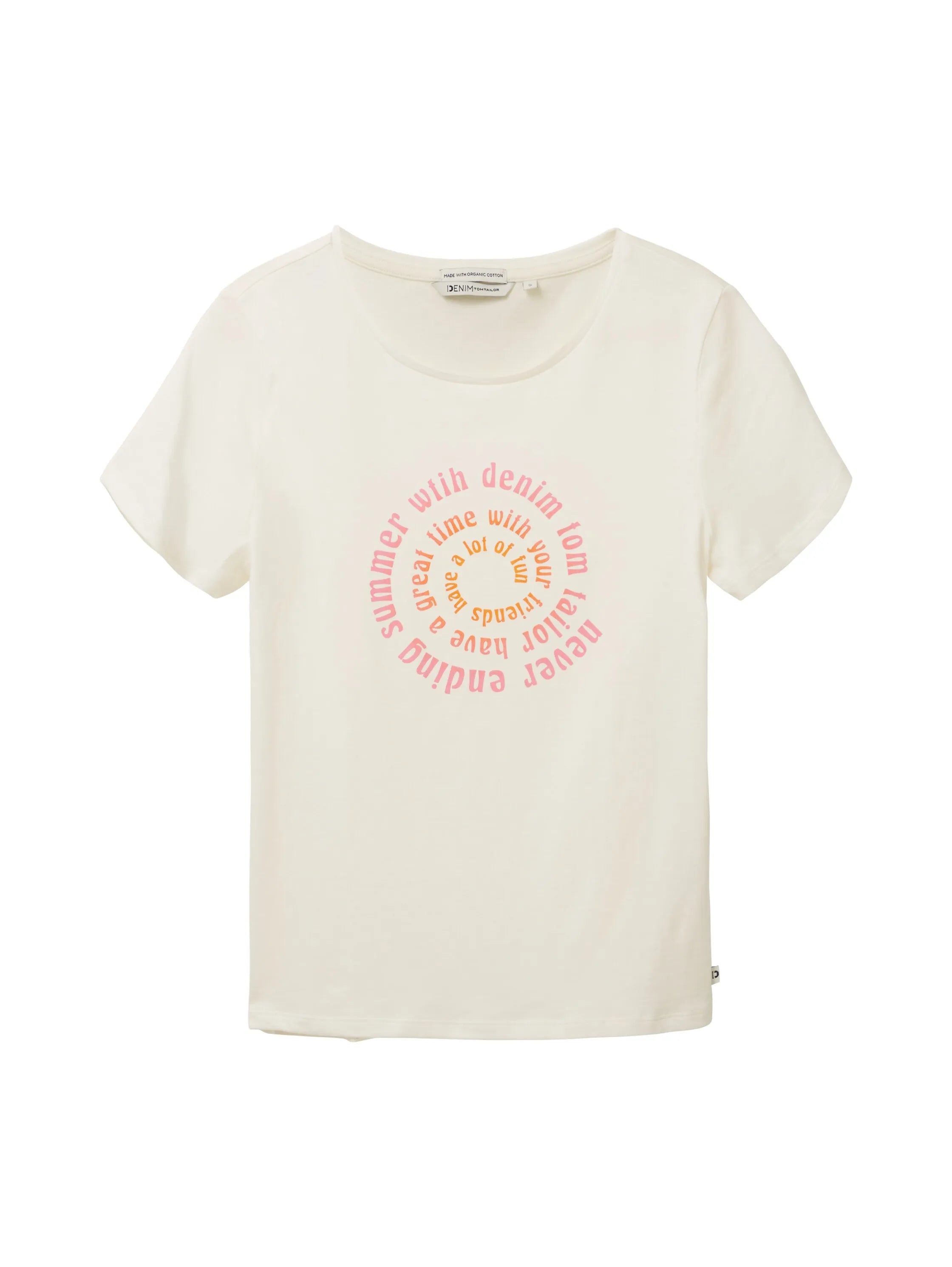 Denim Tom Tailor Gardenia White Women T-Shirt with a Print SKU: 1036532_10348 Image 07