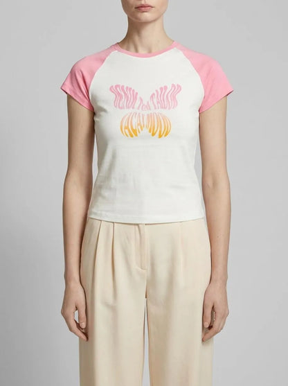 Denim Tom Tailor Gardenia White Women T-Shirt with a Print SKU: 1036533_10348 Image 00