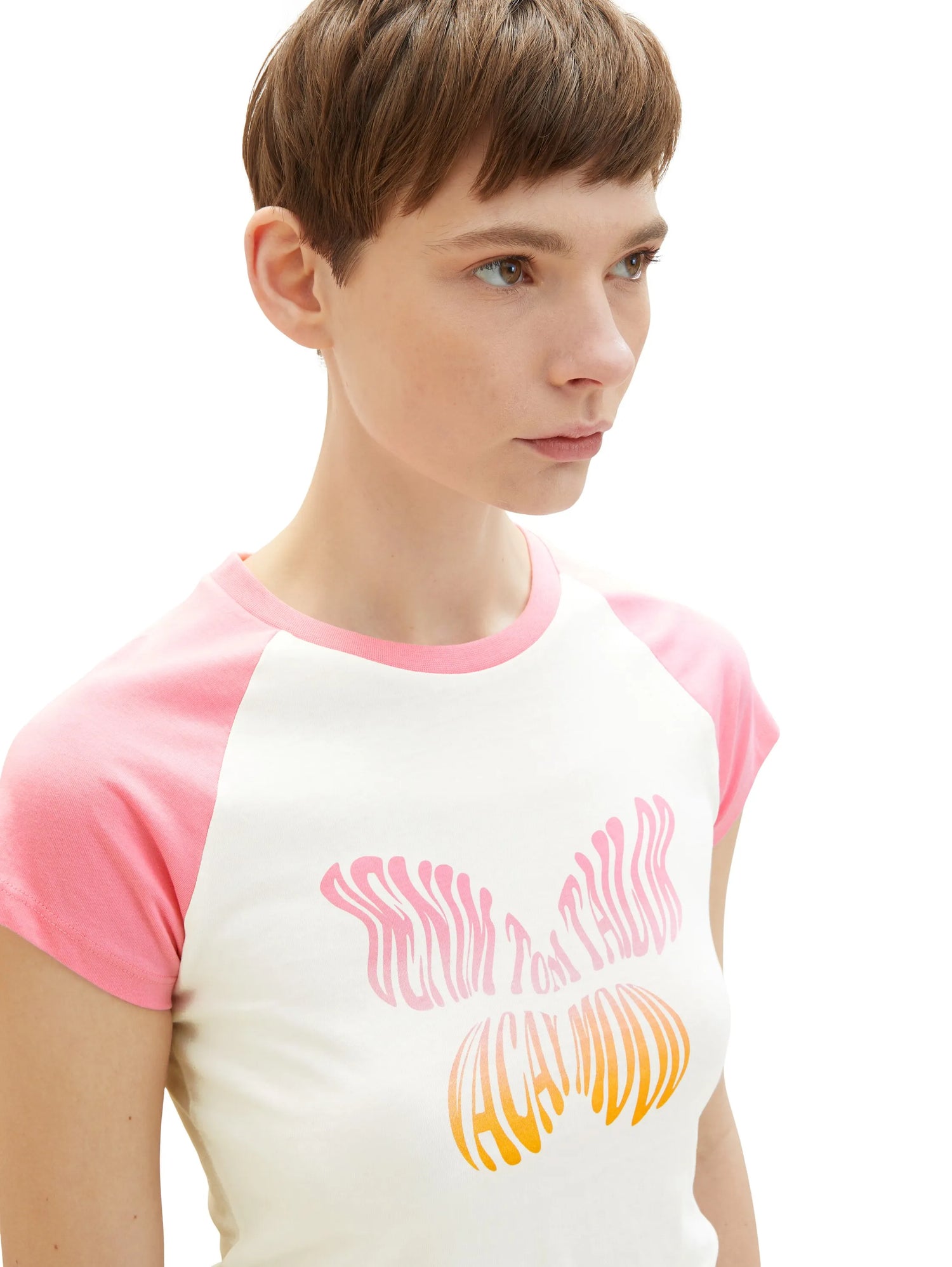 Denim Tom Tailor Gardenia White Women T-Shirt with a Print SKU: 1036533_10348 Image 02