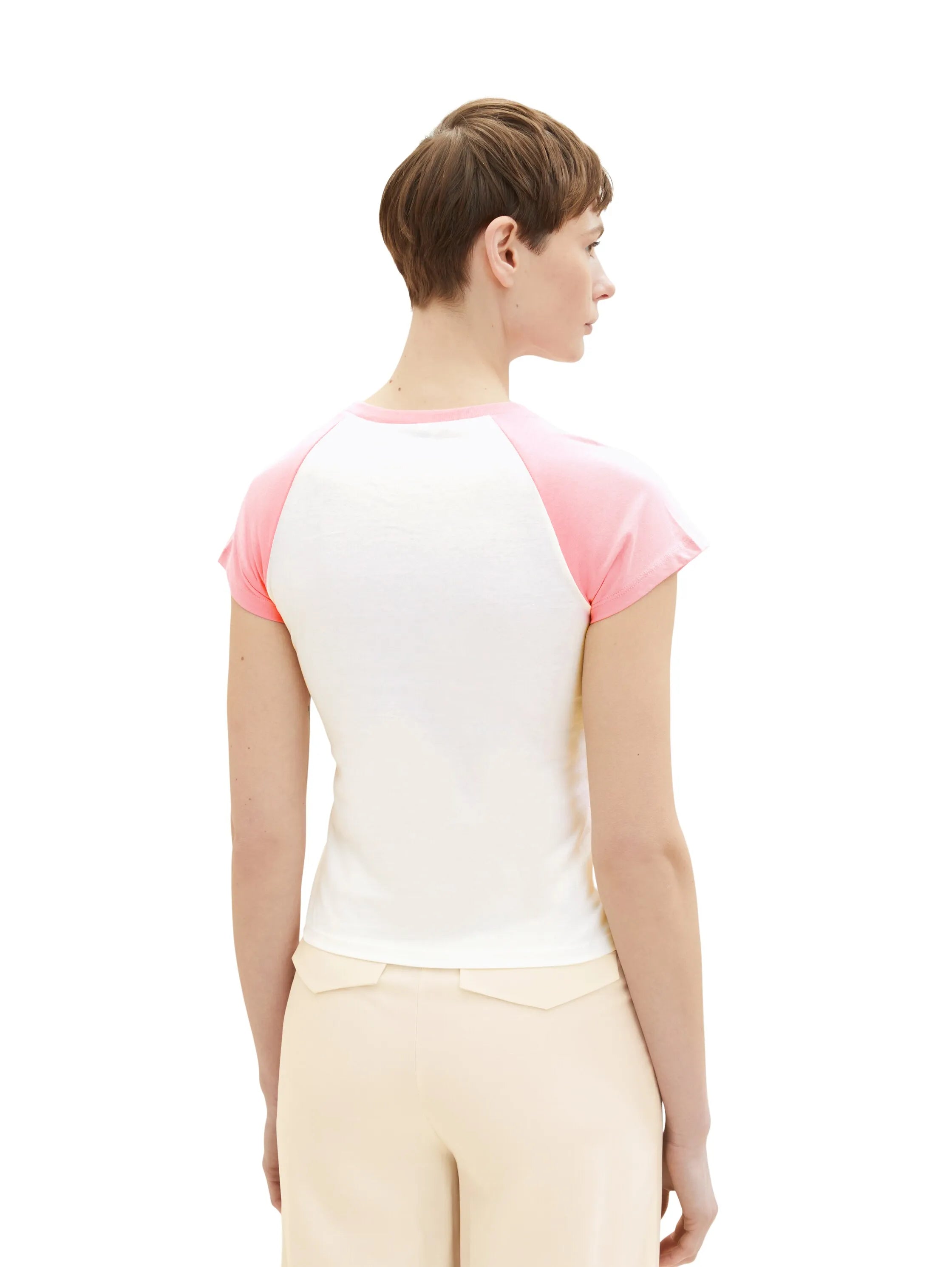 Denim Tom Tailor Gardenia White Women T-Shirt with a Print SKU: 1036533_10348 Image 03