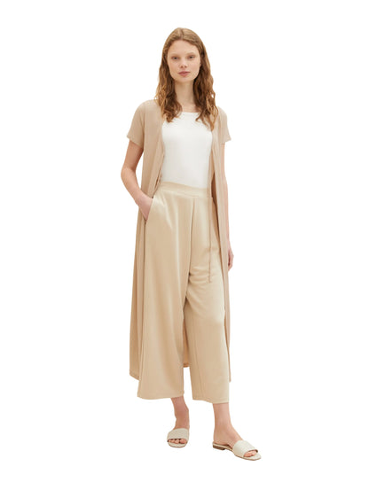 Denim Tom Tailor Dusty Sand Beige Women Long Cardigan with a Waffle Texture SKU: 1036567_31700 Image 02