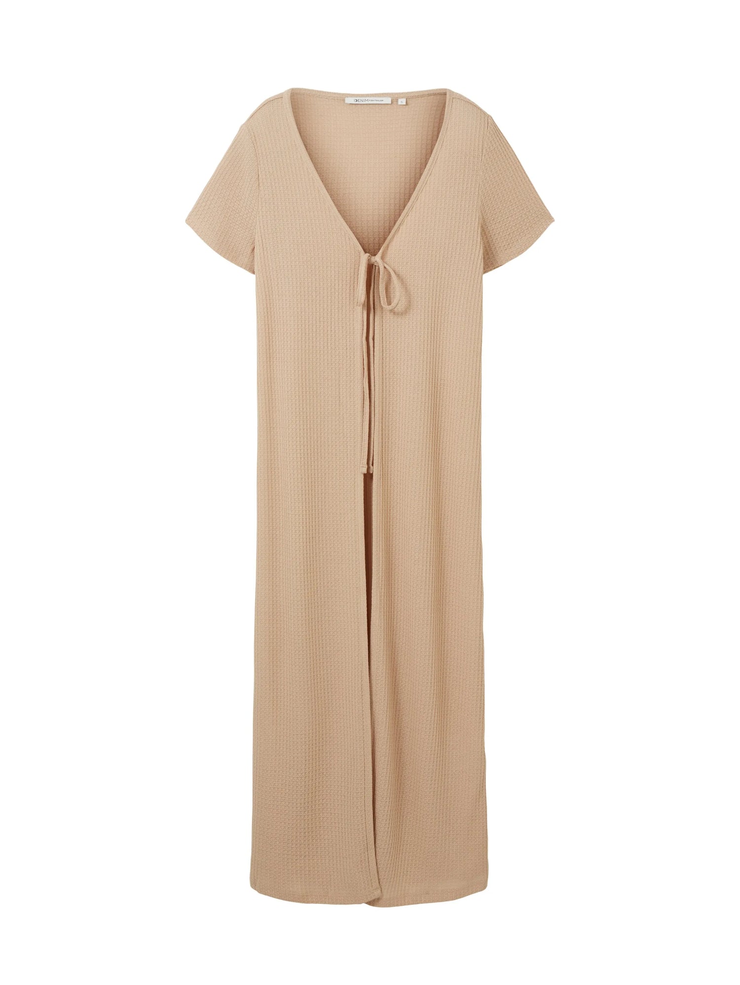 Denim Tom Tailor Dusty Sand Beige Women Long Cardigan with a Waffle Texture SKU: 1036567_31700 Image 07