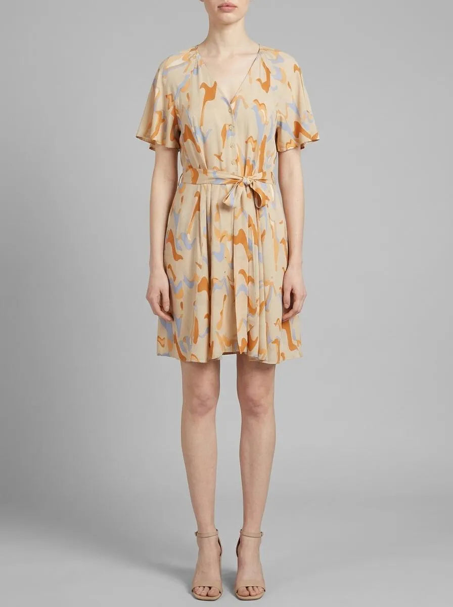 Denim Tom Tailor Abstract Neutral Print Women Mini Dress SKU: 1036602_31705 Image 00