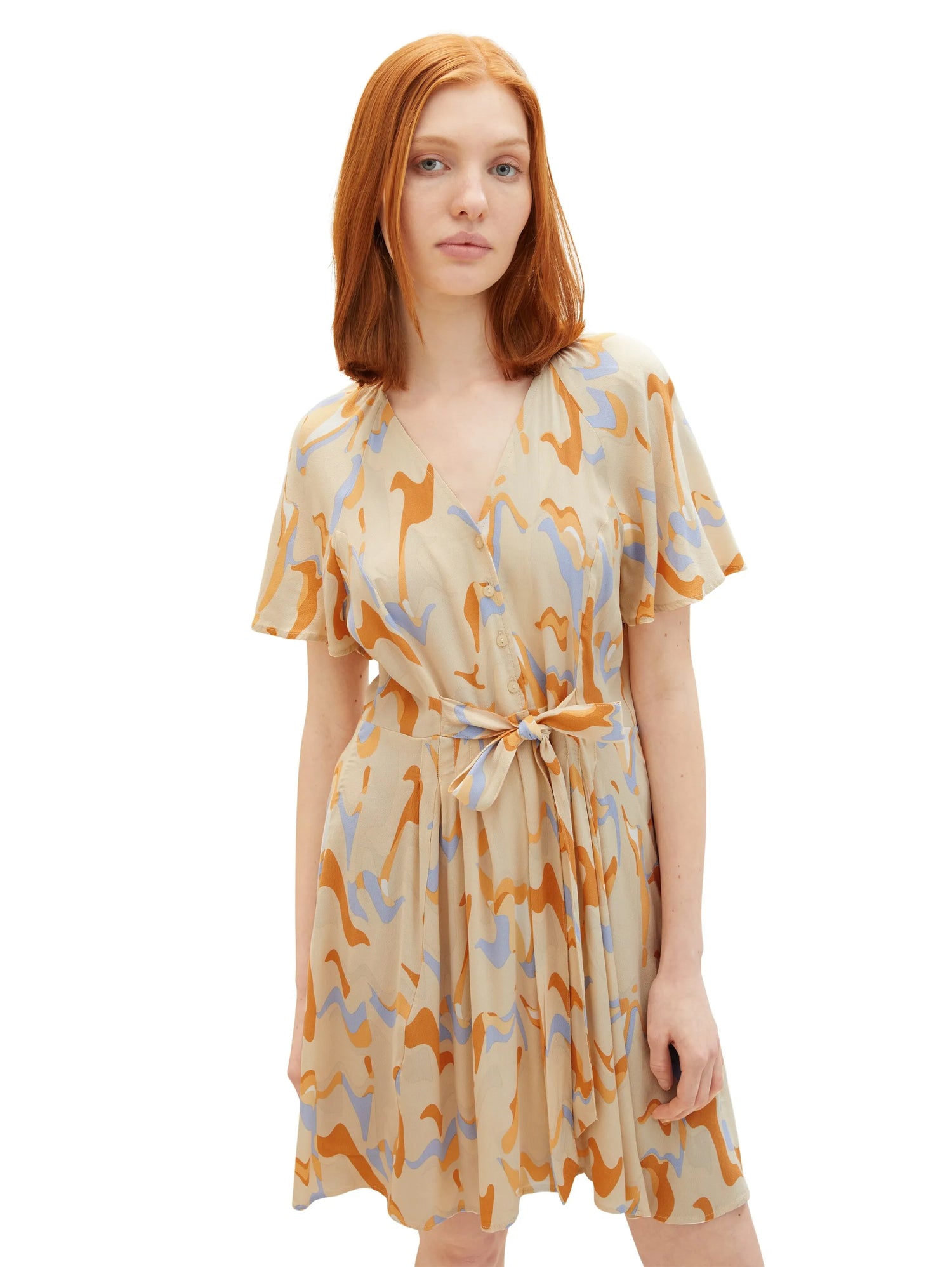 Denim Tom Tailor Abstract Neutral Print Women Mini Dress SKU: 1036602_31705 Image 01