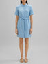 Tom Tailor Soft Cloud Blue Women Dress with Linen SKU: 1036654_21184 Image 00
