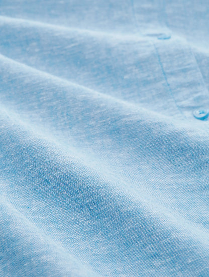 Tom Tailor Soft Cloud Blue Women Dress with Linen SKU: 1036654_21184 Image 06