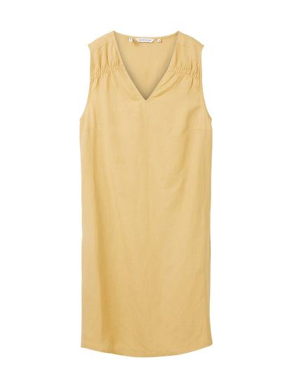 Tom Tailor Fawn Beige Women Dress with Linen SKU: 1036663_31648 Image 07