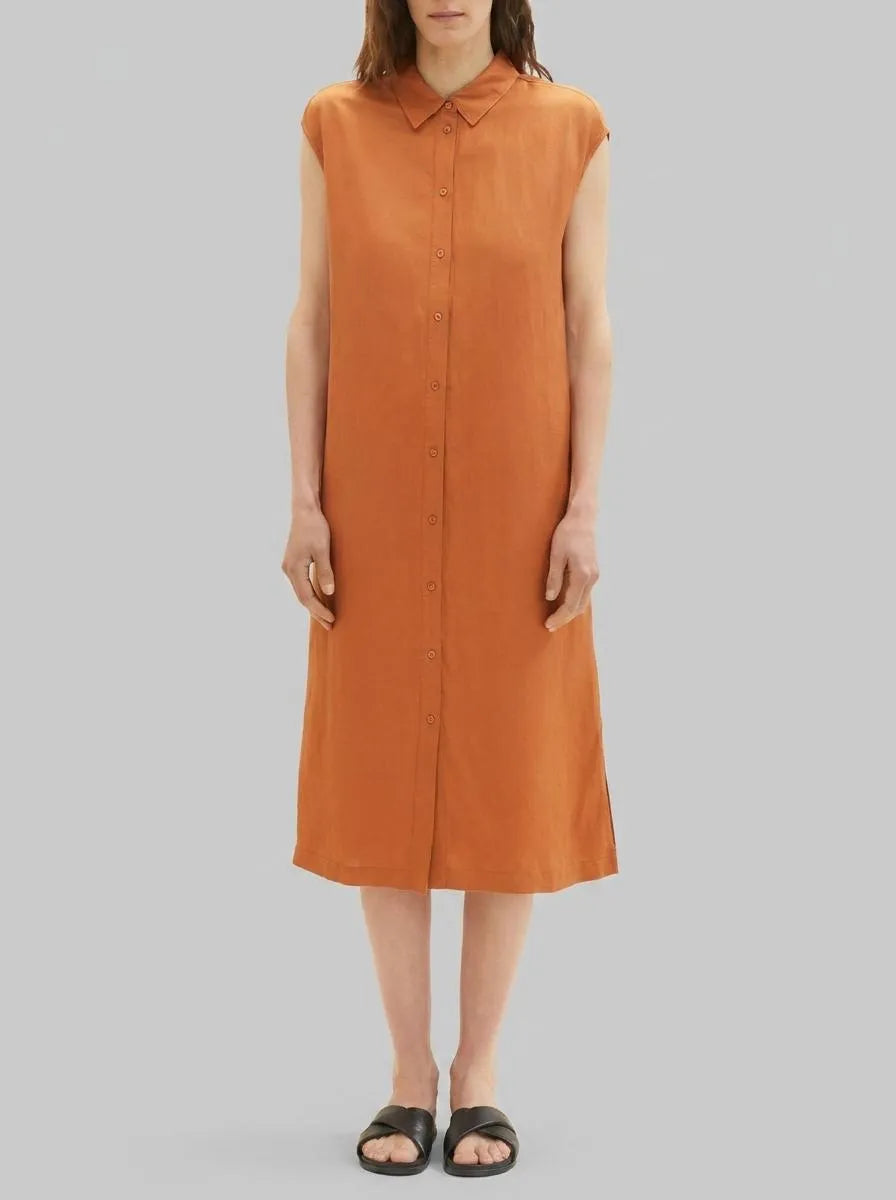 Tom Tailor Terracotta Brown Women Shirt Dress SKU: 1036664_31650 Image 00