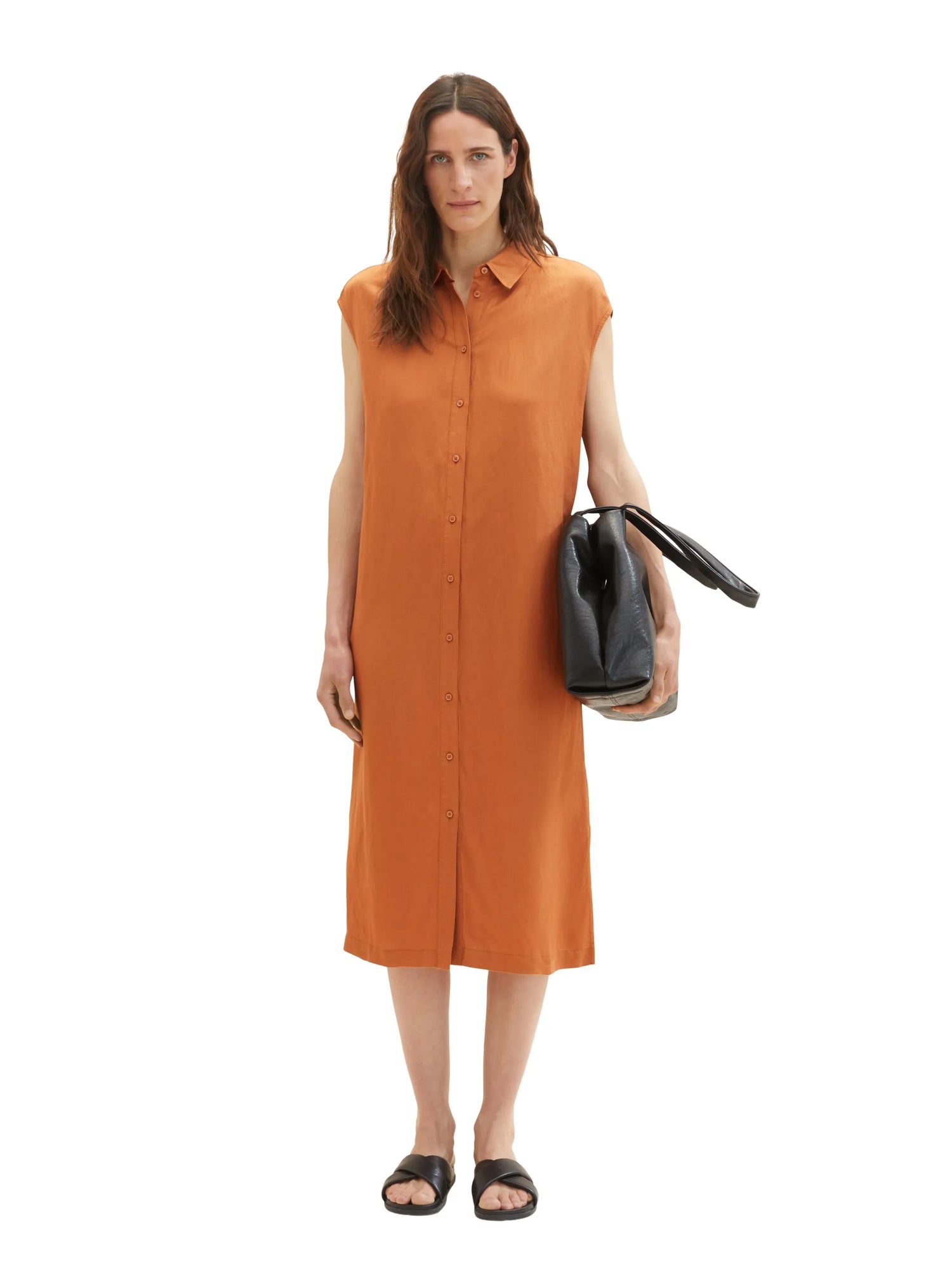 Tom Tailor Terracotta Brown Women Shirt Dress SKU: 1036664_31650 Image 02