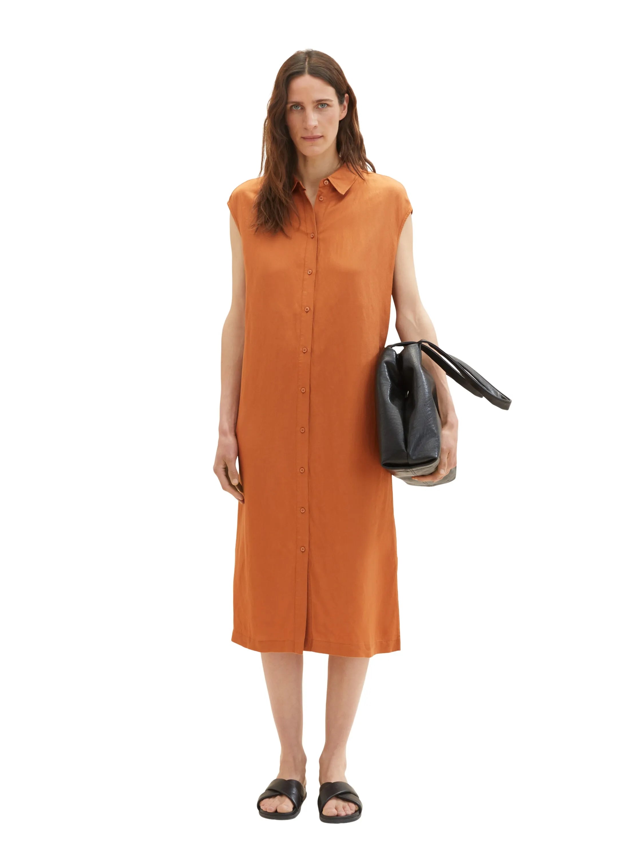 Tom Tailor Terracotta Brown Women Shirt Dress SKU: 1036664_31650 Image 02