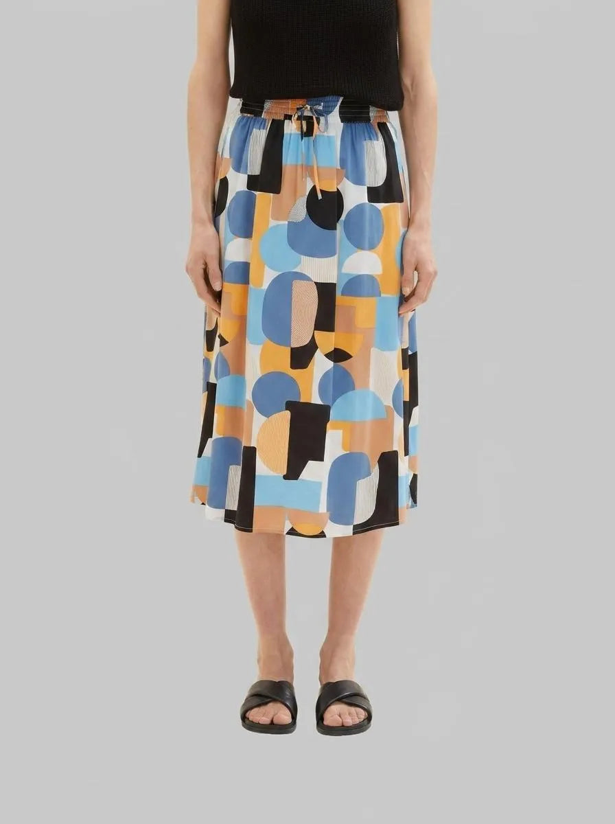 Tom Tailor Abstract Retro Shapes Design Women Skirt Midi Flarred SKU: 1036680_31817 Image 00