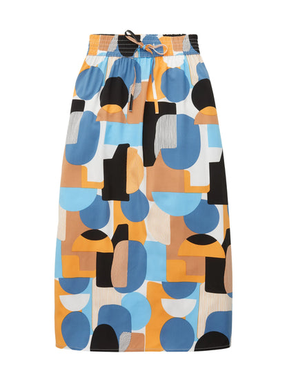 Tom Tailor Abstract Retro Shapes Design Women Skirt Midi Flarred SKU: 1036680_31817 Image 08