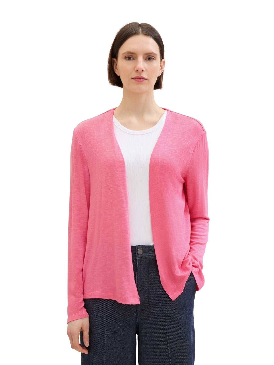 Tom Tailor Carmine Pink Women Basic Cardigan SKU: 1036778_15799 Image 01