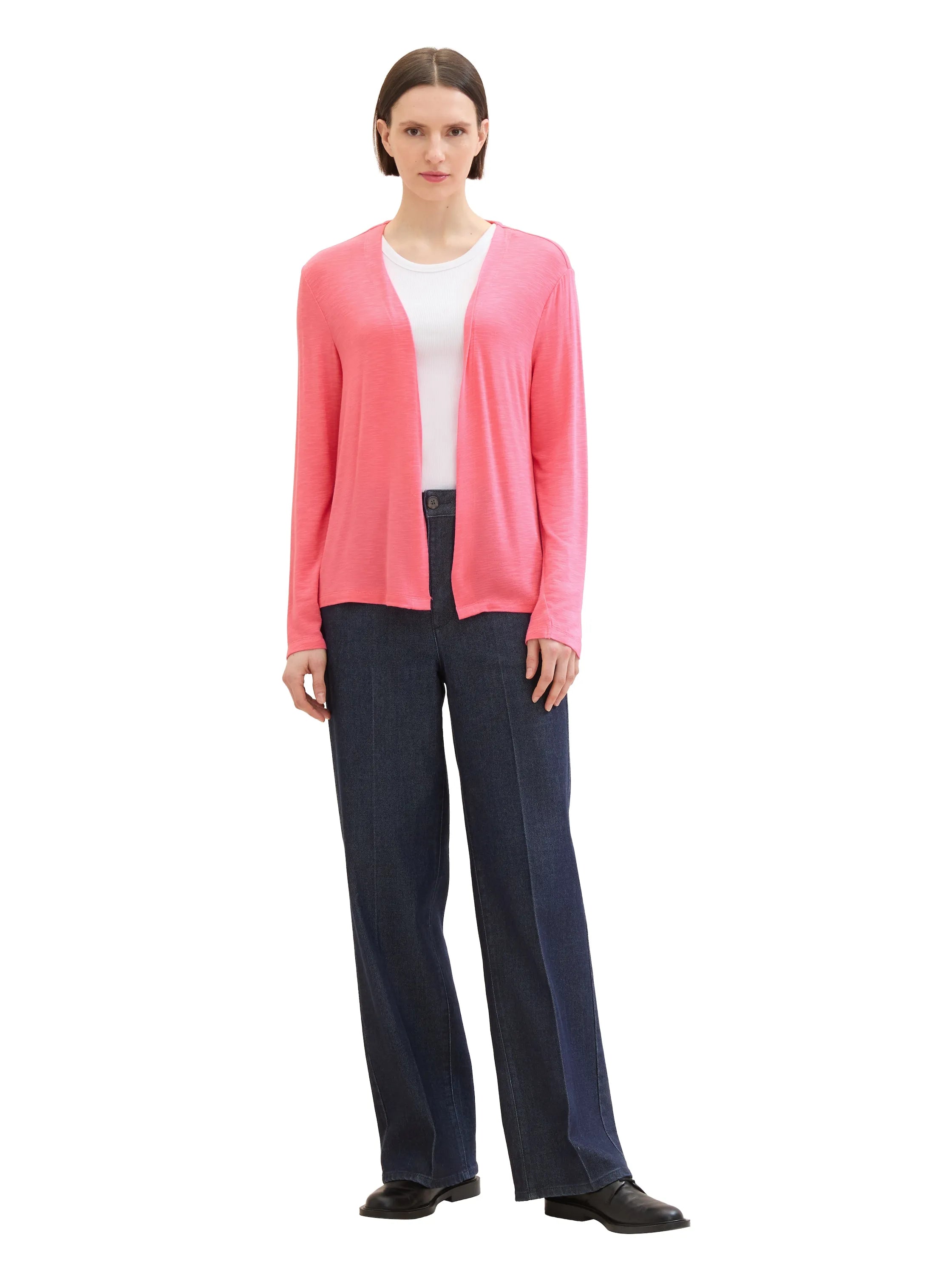 Tom Tailor Carmine Pink Women Basic Cardigan SKU: 1036778_15799 Image 02