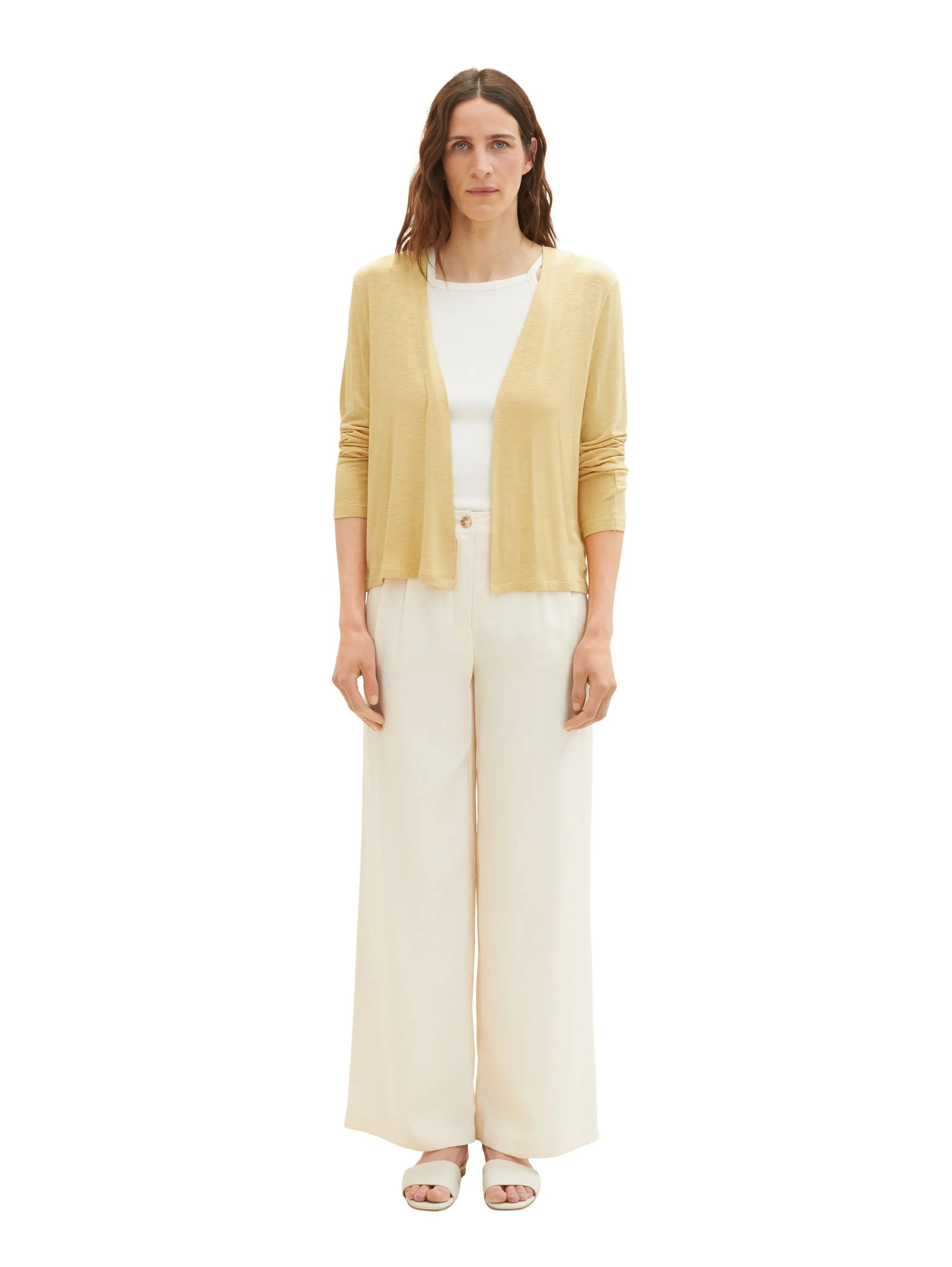 Tom Tailor Fawn Beige Women Basic Cardigan SKU: 1036778_31648 Image 03