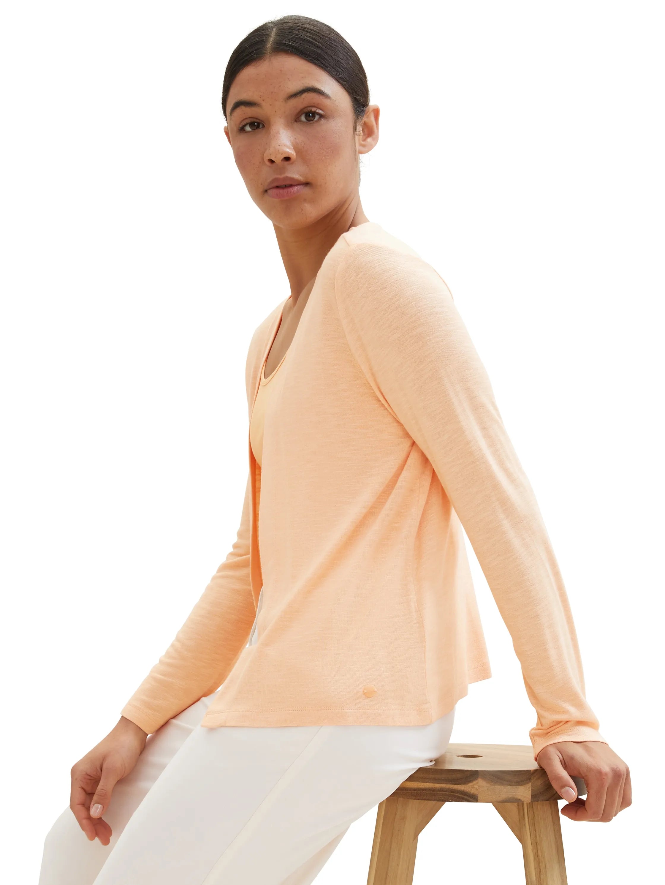 Tom Tailor Light Coral Women Basic Cardigan SKU: 1036778_34891 Image 01