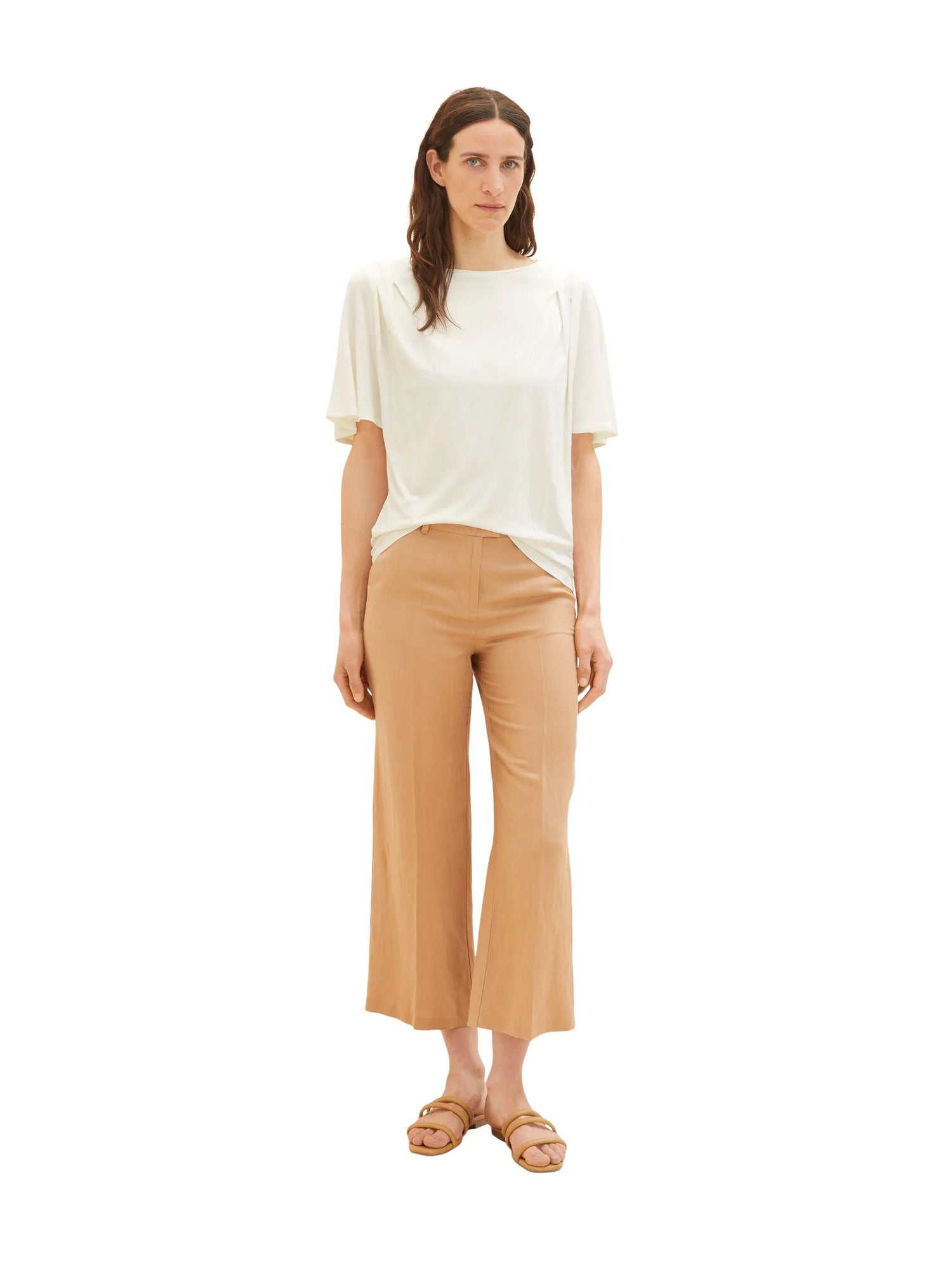 Tom Tailor Whisper White Women T-Shirt with Pleating SKU: 1036791_10315 Image 02