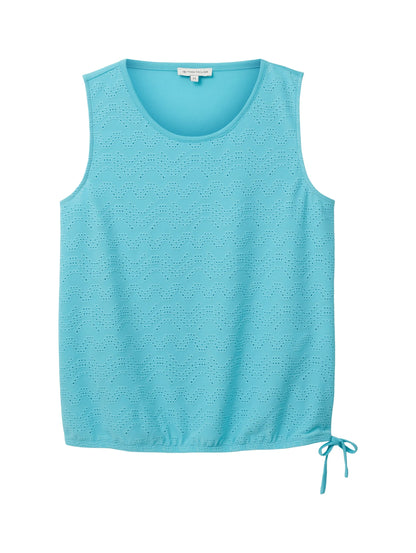 Tom Tailor Teal Radiance Women Top with Lace Details SKU: 1036793_26007 Image 07