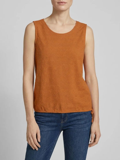 Tom Tailor Terracotta Brown Women Top with Lace Details SKU: 1036793_31650 Image 00